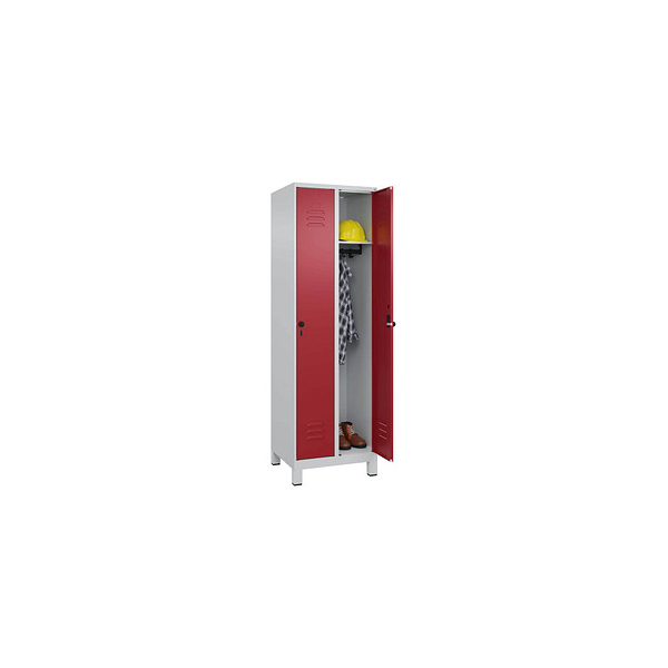 4066681610972 - Spind Classic Plus lichtgrau rubinrot 080010-20 S10001 2 Schließfächer 600 x 500 x 1950 cm 4066681610972 C+P-Möbel 4066681610972 - Spind Classic Plus lichtgrau rubinrot 080010-20 S10001 2 Schließfächer 600 x 500 x 1950 cm 4066681610972 C+P-Möbel